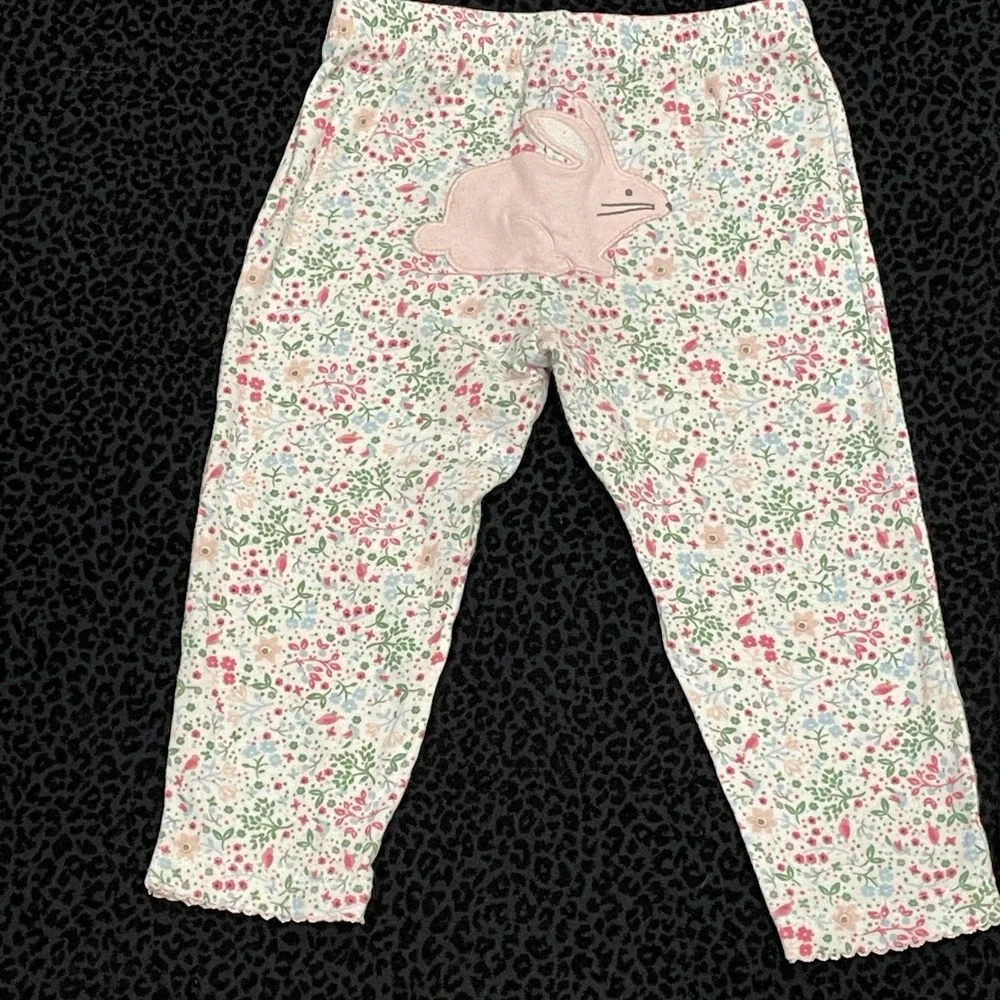 CARTER'S Girls Pants Bundle 12M Floral Pull On Comfort 100% Cotton